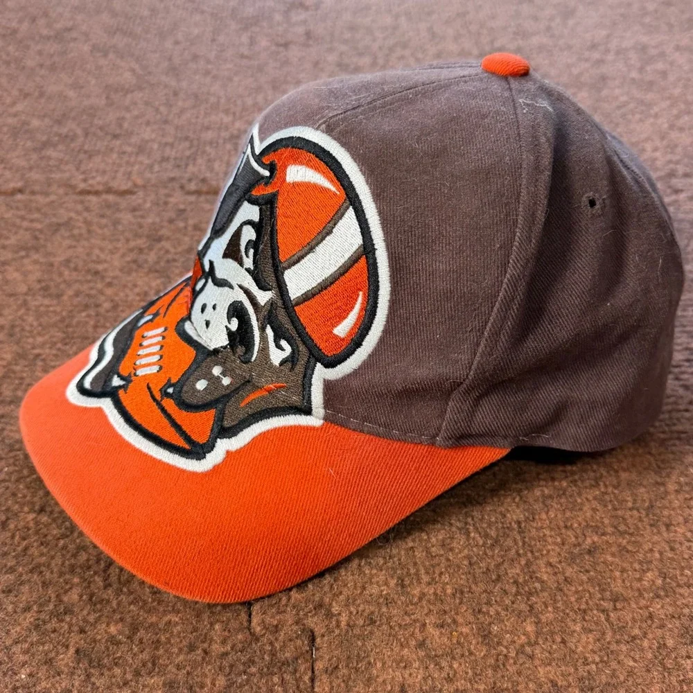 Lee Sport Cleveland Browns Dawg Pound Snapback Hat Brown Orange Vintage NFL Cap